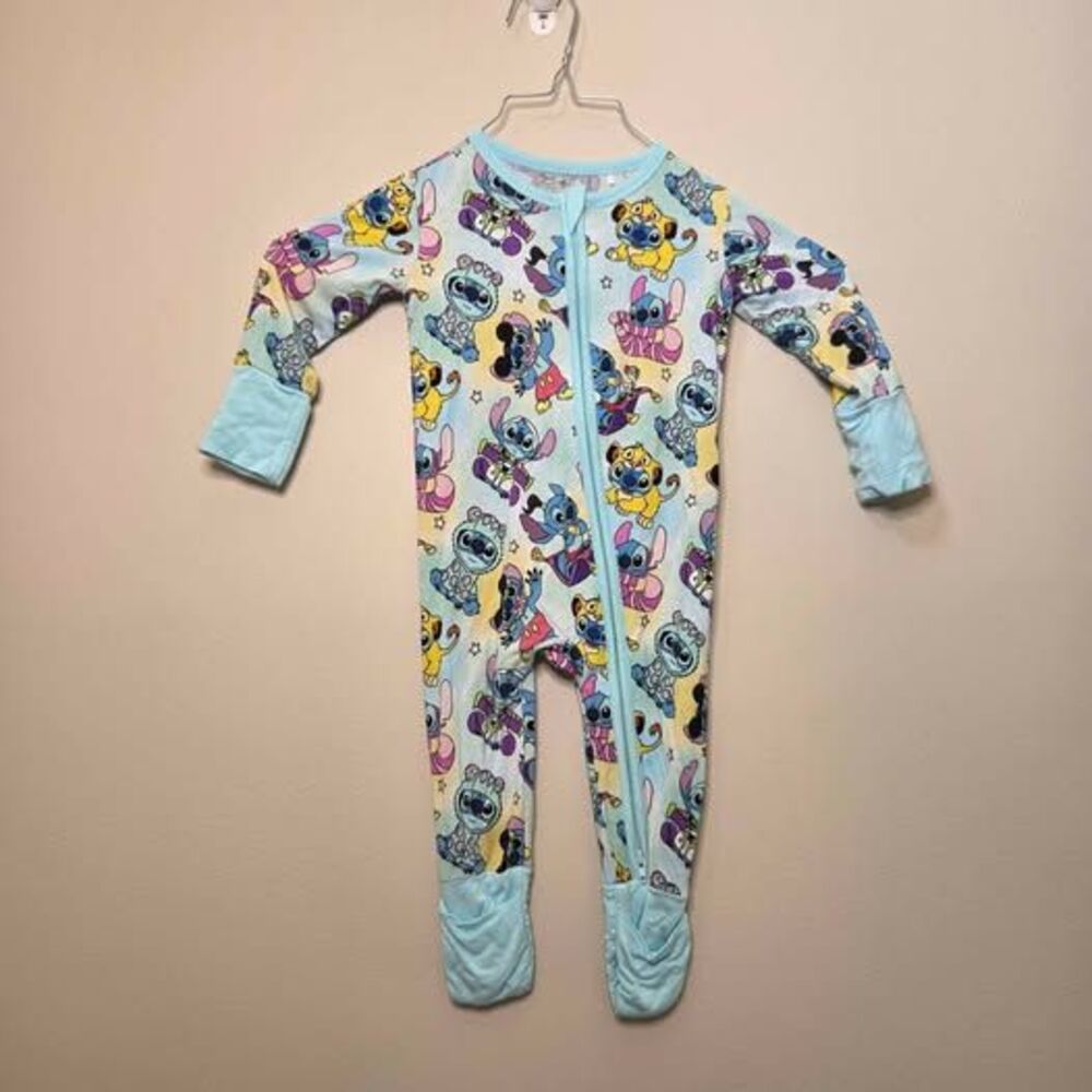 Little Snuggles Stitch Bamboo Fiber Zippy Pajama Romper 6-9M